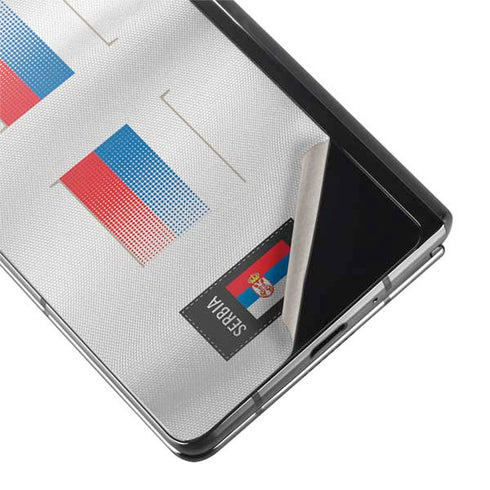 Serbia Soccer Flag Galaxy Z Fold2 5G Skin